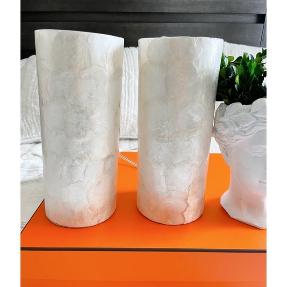 White Marble Box Lamps